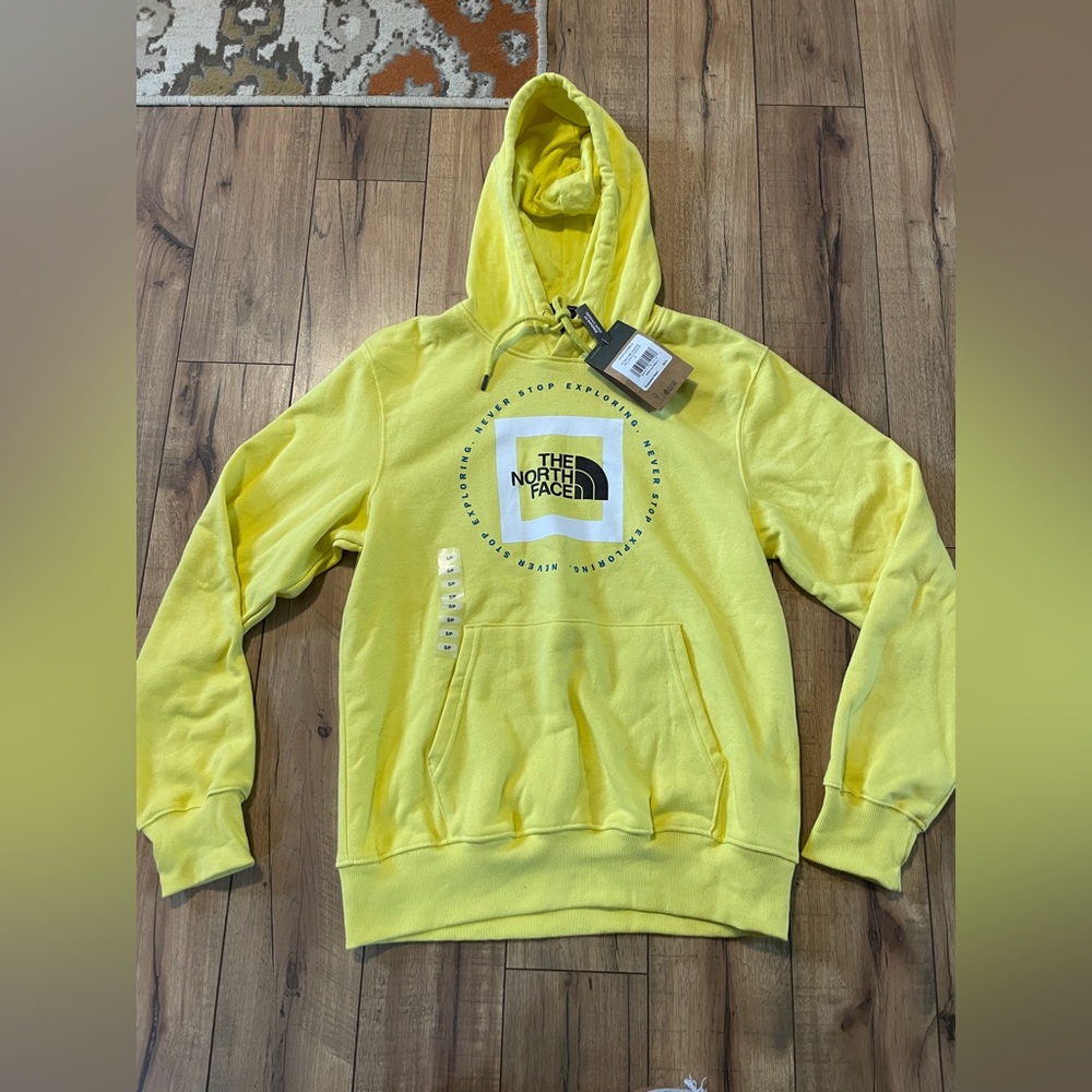 Yellow North face hoodie